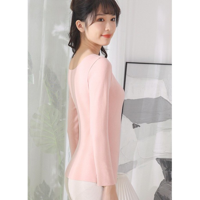 Áo Thun Nữ ❤️FREESHIP❤️ Áo Giữ Nhiệt Nữ Cao Cấp Mềm Mại - Áo Thu Đông Nữ Trẻ Trung Ôm Dáng mã 607