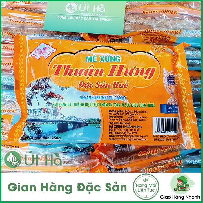 Kẹo Mè Xửng Huế Thuận Hưng Bịch 250gr Dẻo Thơm Đúng Hương Vị Cố Đô - Út Hà Đặc Sản