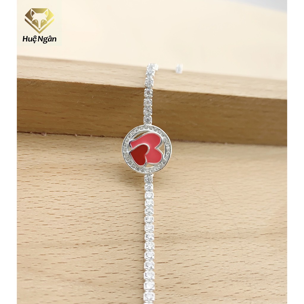 Lắc tay bạc 925 Huệ Ngân - Tim Xinh X17