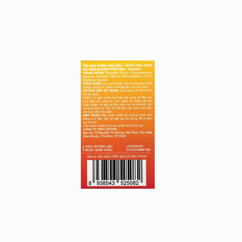 Tinh Dầu Nước Hoa Vùng Kín Amelie Inner Perfume 5ml