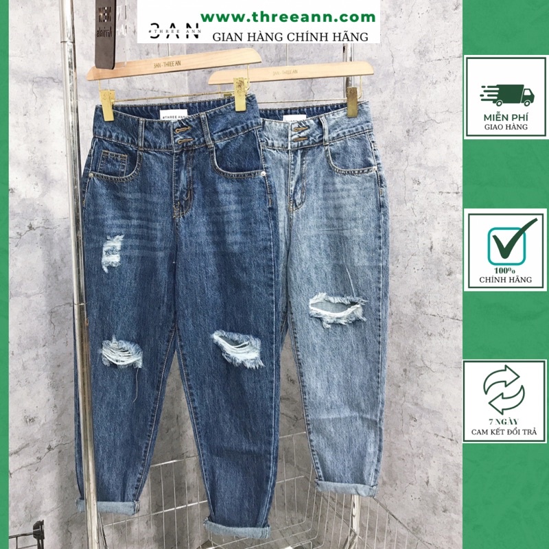 Quần baggy jean nữ rách tua rua lưng cao siêu chất _ 3𝘼𝙉𝙉 𝙅𝙚𝙖𝙣𝙨
