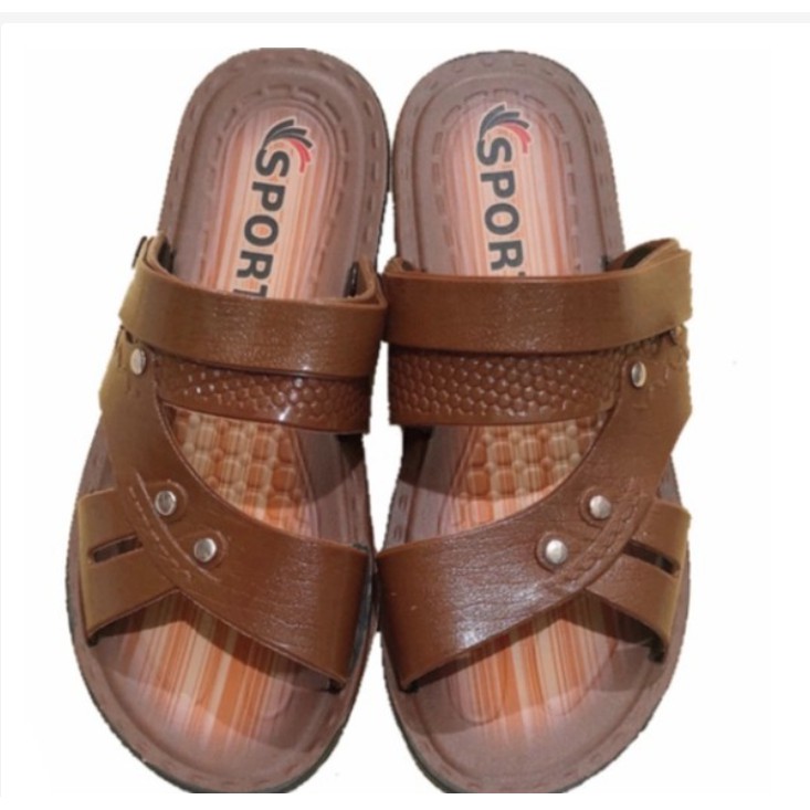 DÉP SANDAL NHỰA GIẢ DA NAM( TĂNG LÊN 1 SIZE)