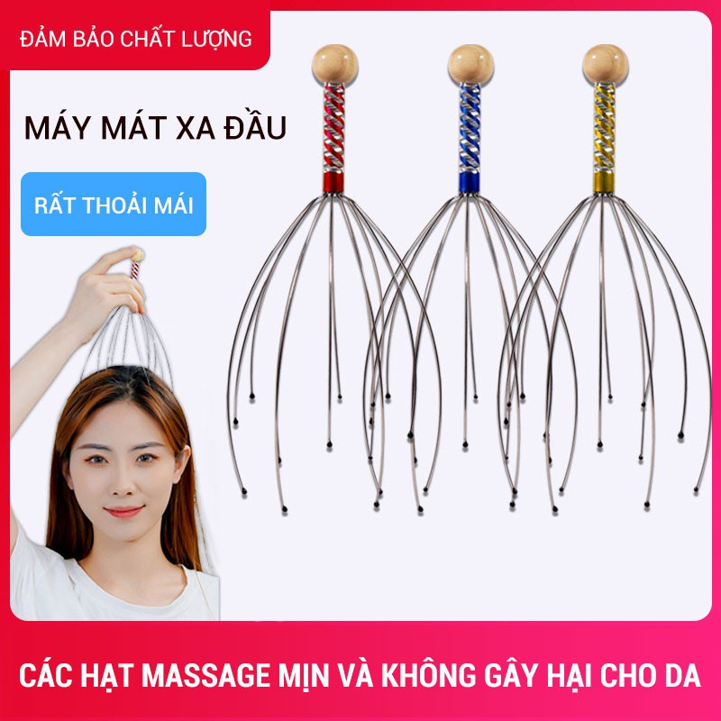 Dụng Cụ Massage Da Đầu. Cây Mát Xa Đầu, Gãi Đầu Thư Giãn Thông Minh - Thoải Mái, Tiện Dụng