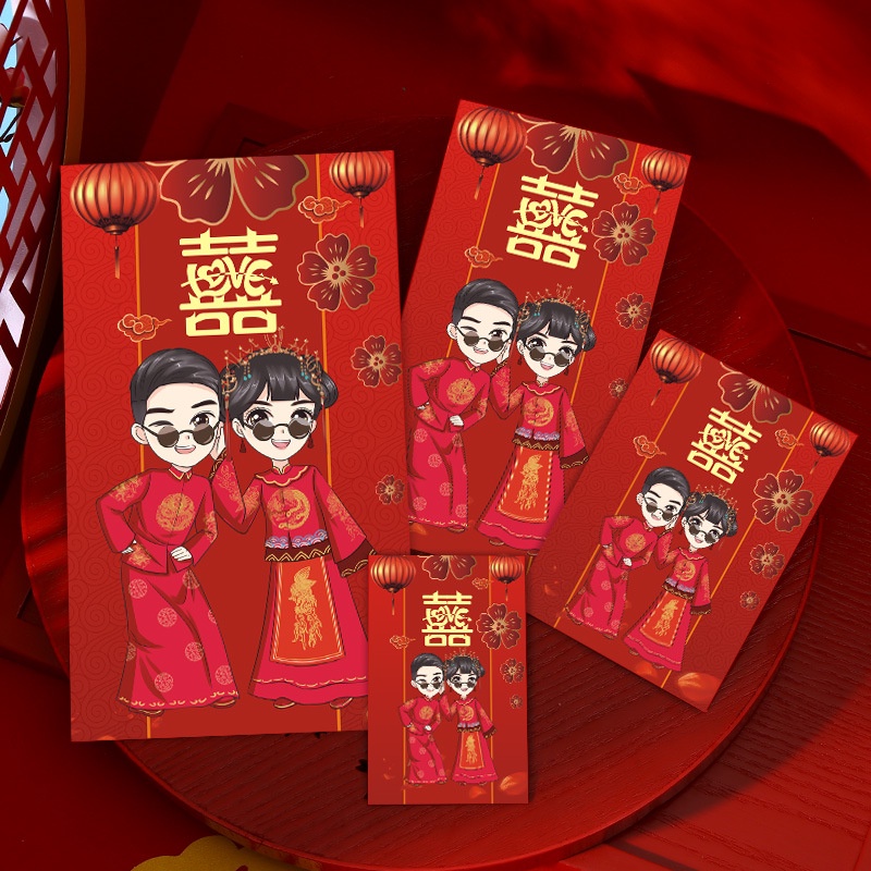 LÌ XÌ BƯNG QUẢ COUPLE SIZE LỚN (6 cái)