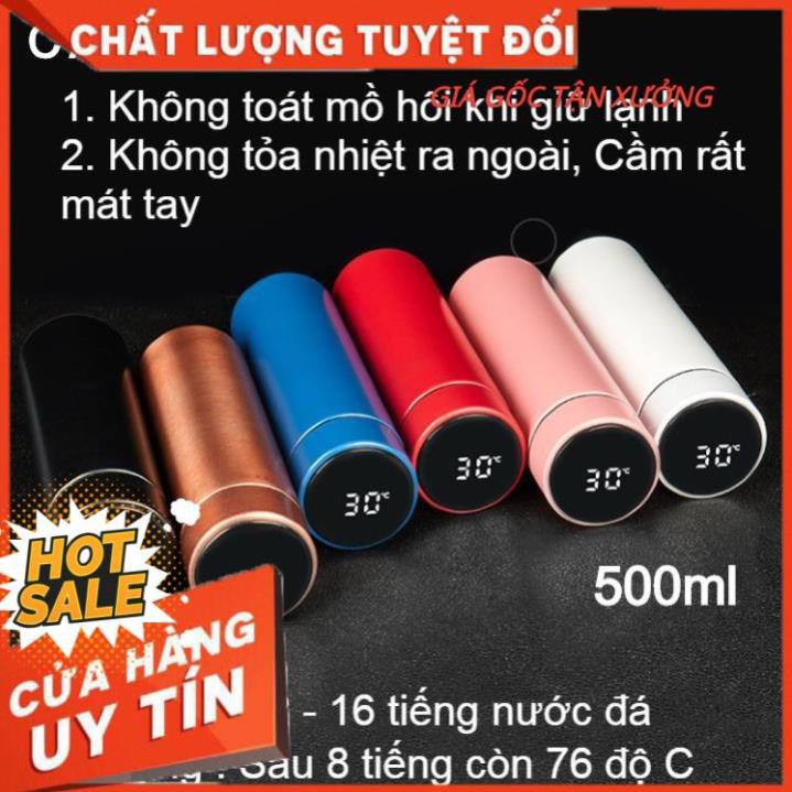 [FREESHIP-HÀNG TỐT] Bình Giữ Nhiệt 500ml Nắp Cảm Ứng Nhiệt Độ Inox 304 Cao cấp