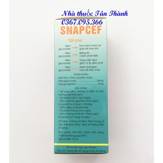 SNAPCEF SYRUP - KẼM CHO BÉ LỌ 100ML