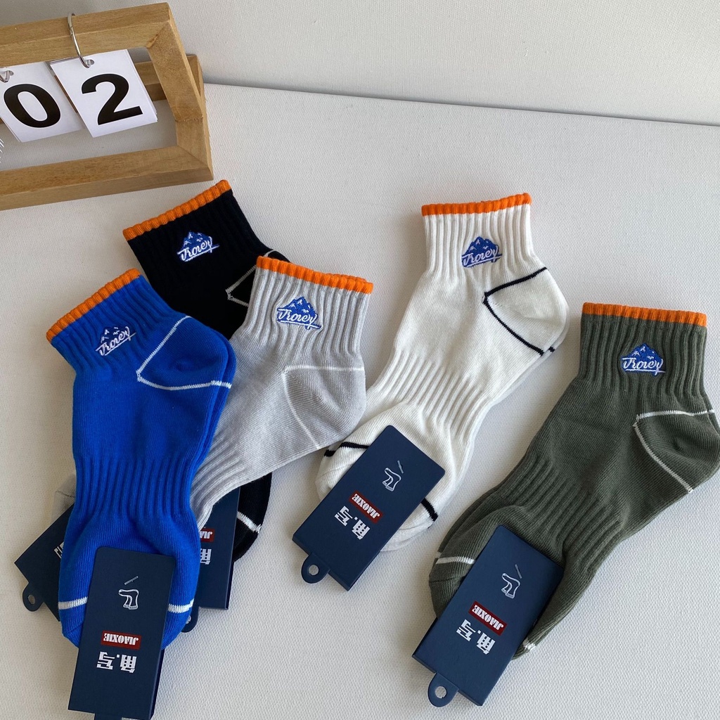 Vớ thể thao WAFNHAD 438 bằng cotton màu trơn họa tiết núi tuyết thời trang dành cho nam