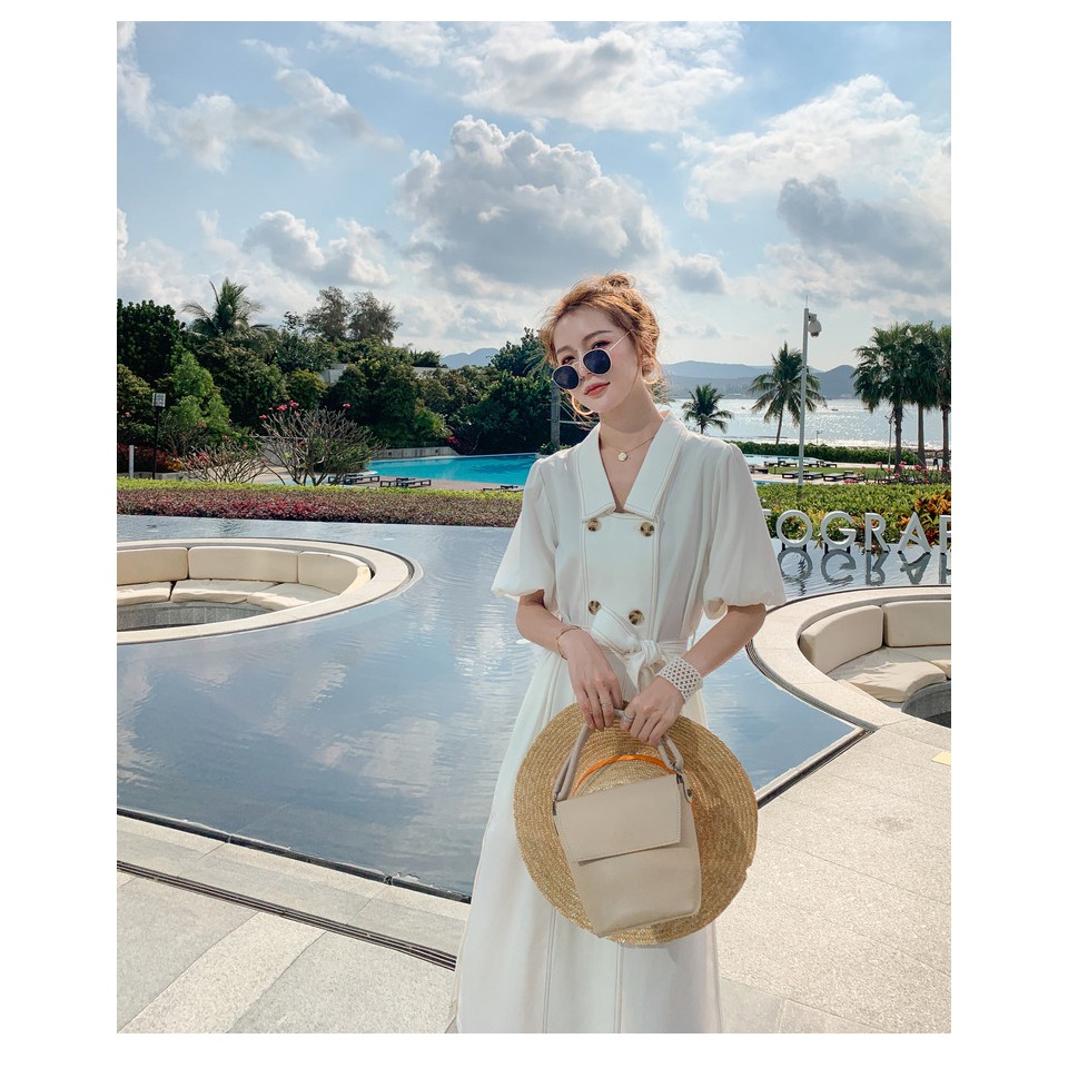 Đầm vest nữ HB thiết kế dây thắt eo sang trọng D058 | BigBuy360 - bigbuy360.vn