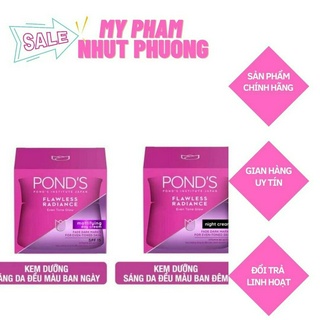 Combo Kem Ponds Trắng Không Tì Vết Ngày Và Đêm 50g