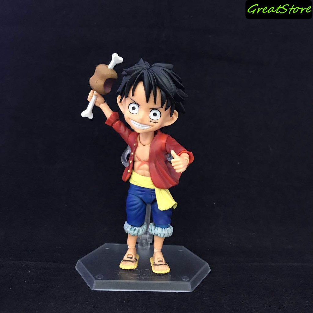 MÔ HÌNH NHÂN VẬT ONE PIECE FIGMA LUFFY Q SIZE SHF FIGMA KHỚP CỬ ĐỘNG ĐƯỢC