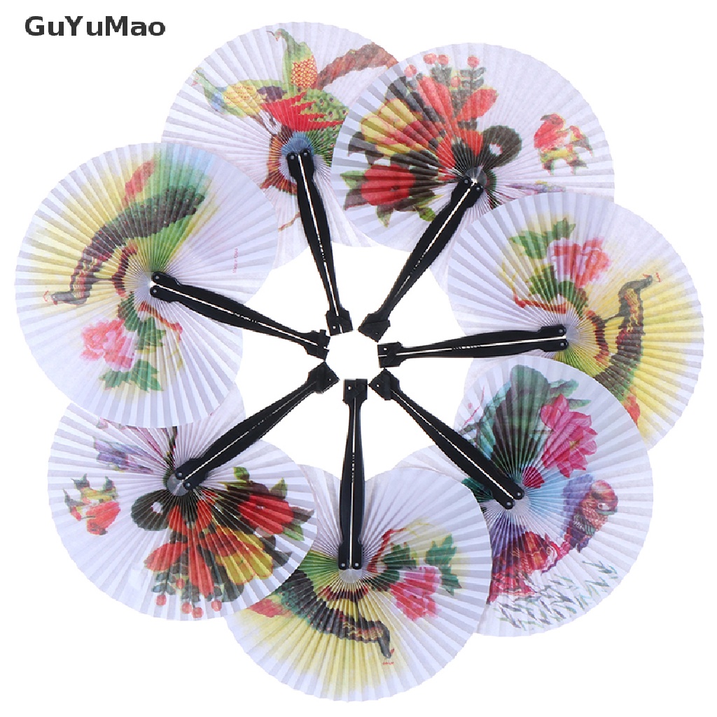 Quạt Xếp Cầm Tay Bằng Giấy In Họa Tiết Phong Cách Trung Hoa