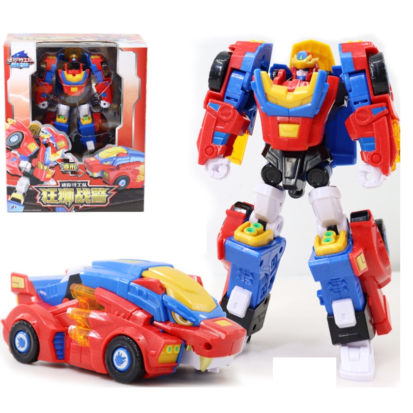 Mô hình miniforce mùa 4 Siêu Robot Cảnh sát Vũ trụ Sư tử Leo Cop đồ chơi trẻ em