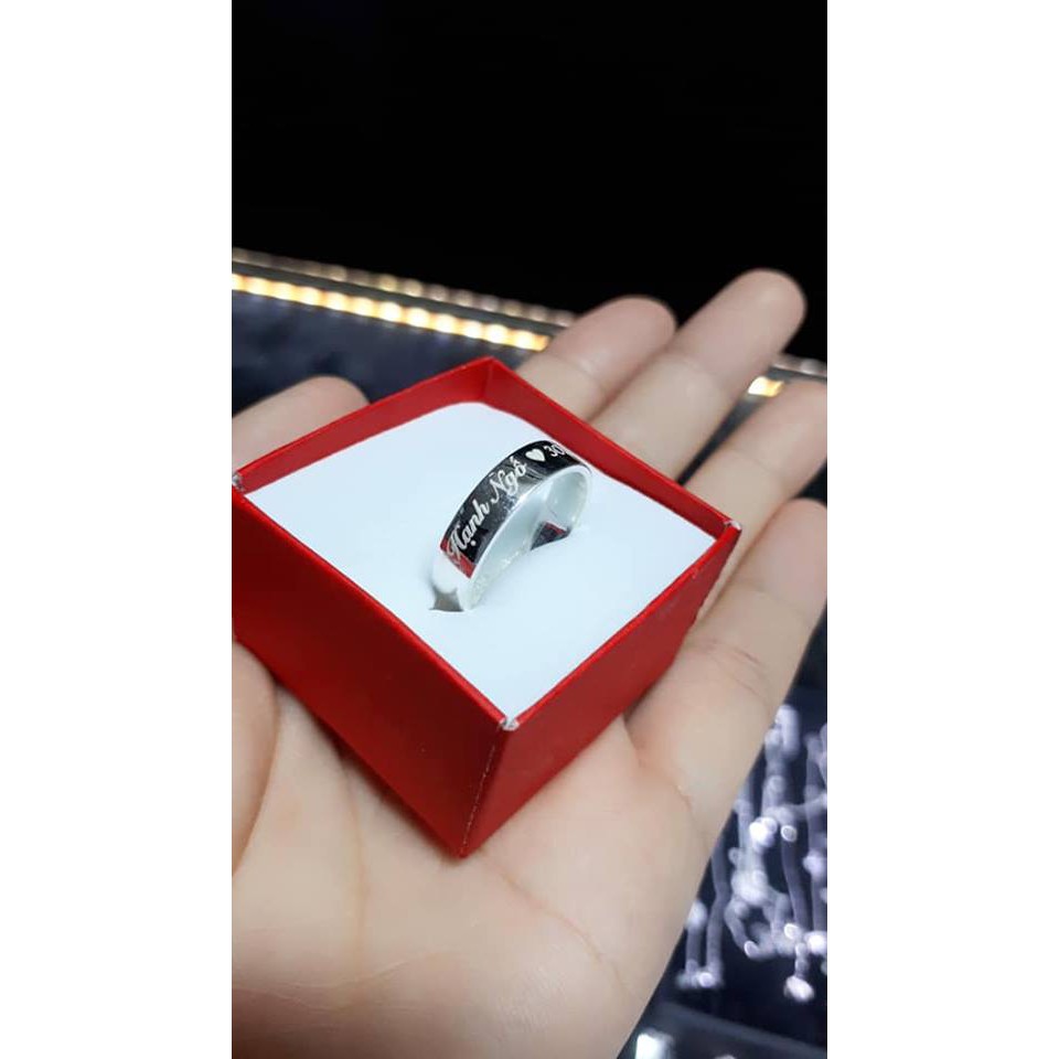 NHẪN TRƠN KHẮC THEO YÊU CẦU NHÂN UNISEX CHO CẢ NAM VÀ NỮ