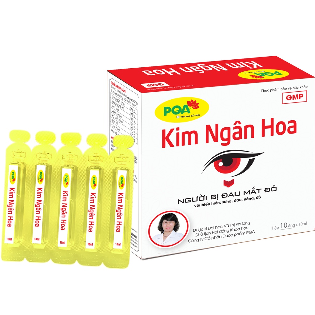 PQA Kim Ngân Hoa - MẮT SƯNG, NÓNG, ĐỎ, CỘM MẮT, NGỨA MẮT, TỨC MẮT, MẮT NHIỀU GHÈN, SỢ ÁNH SÁNG.