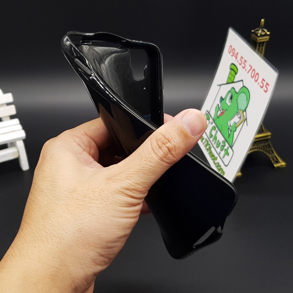 [Ảnh Thật] Ốp lưng BlackBerry DTEK50 Dẻo Màu Đen Sơn Bóng