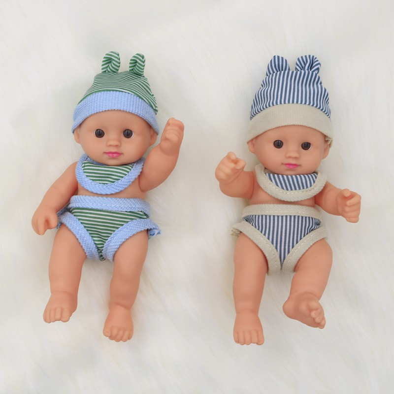 Búp Bê 18 cm Tái Sinh Mềm Mại  mắt 3D -  7 inch Reborn Baby Doll