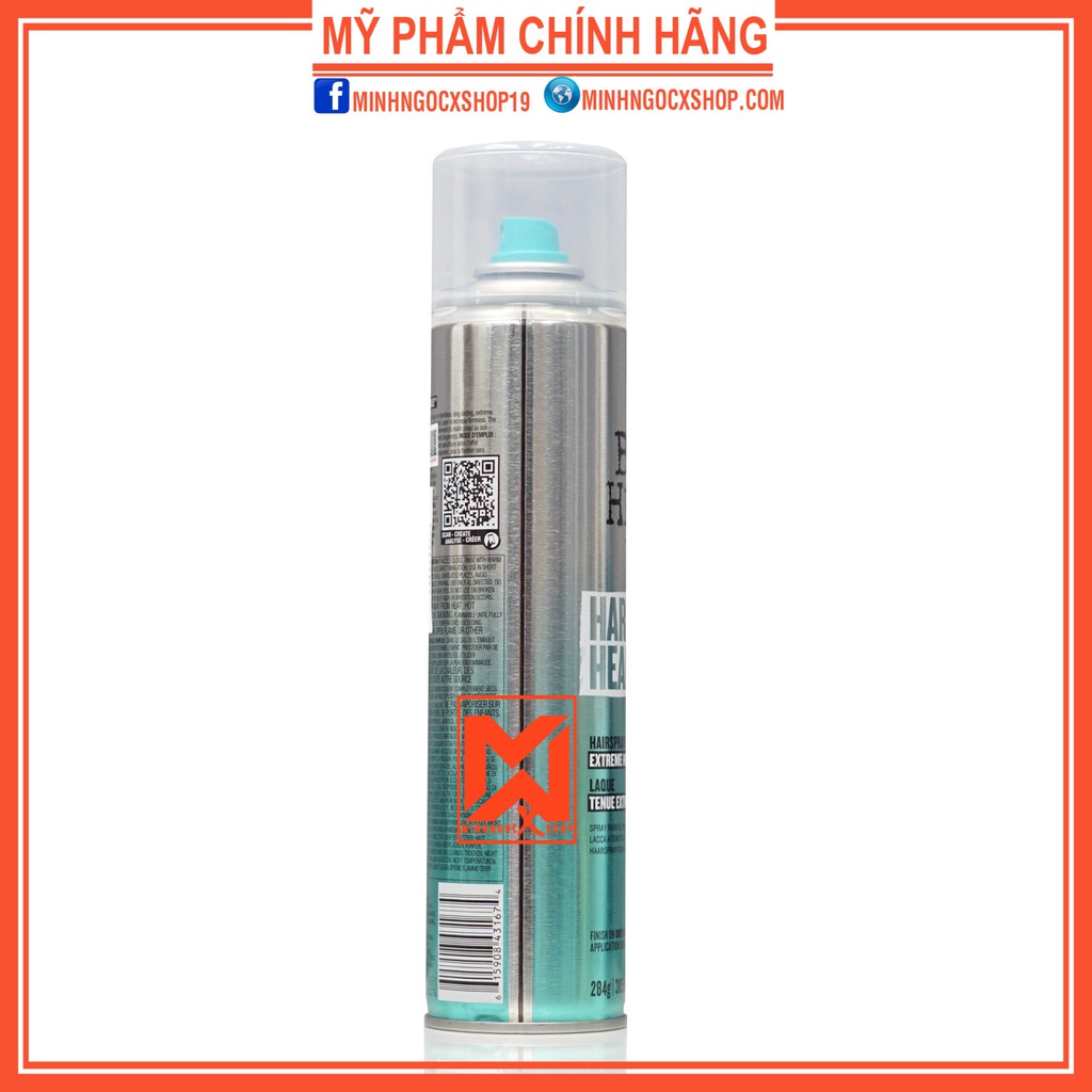 Gôm xịt giữ nếp cứng TIGI HARD HEAD 385ml chính hãng