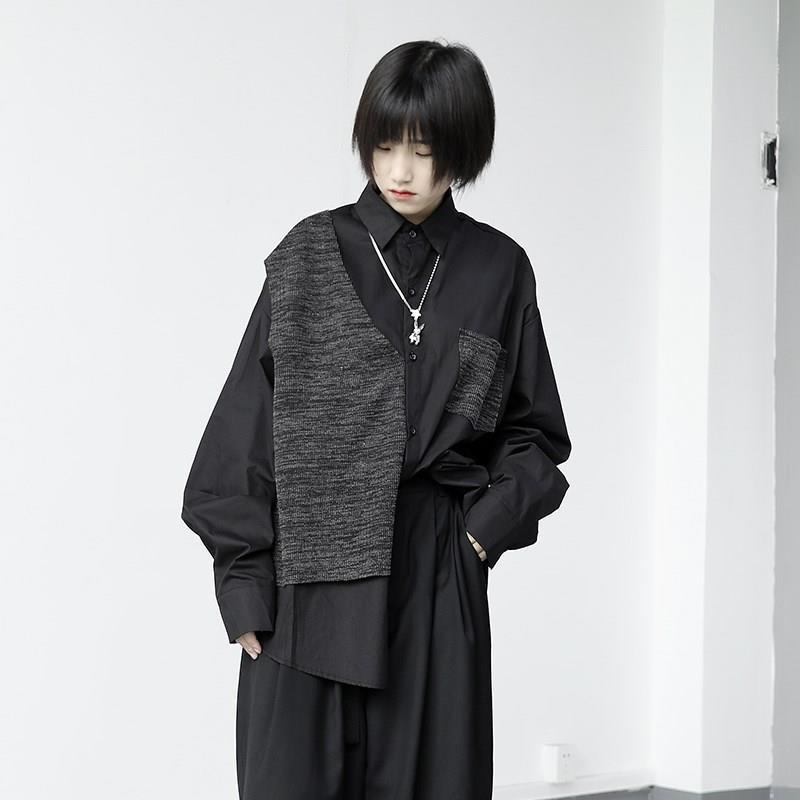 Garbastes Yamamoto Loose Knitted T-shirt Dark Tailored Design For Men And Women yohji