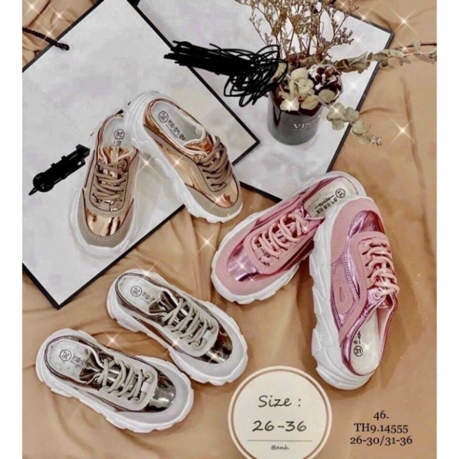Giầy sục DA BÓNG Phong Cách HÀn Quốc Siêu Cá Tính cho sz 26-36