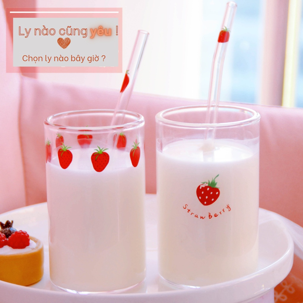 Ly Uống Nước Hình Quả Dâu Dễ Thương 320ml