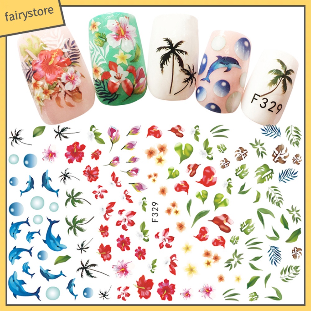 Miếng dán hình hoa quả trang trí móng tay nghệ thuật đẹp mắt