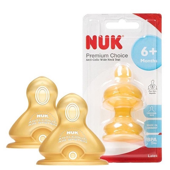 NÚM CAO SU/ SILICONE  NUK CỔ RỘNG CHO BÌNH NUK PREMUIM CHOICE