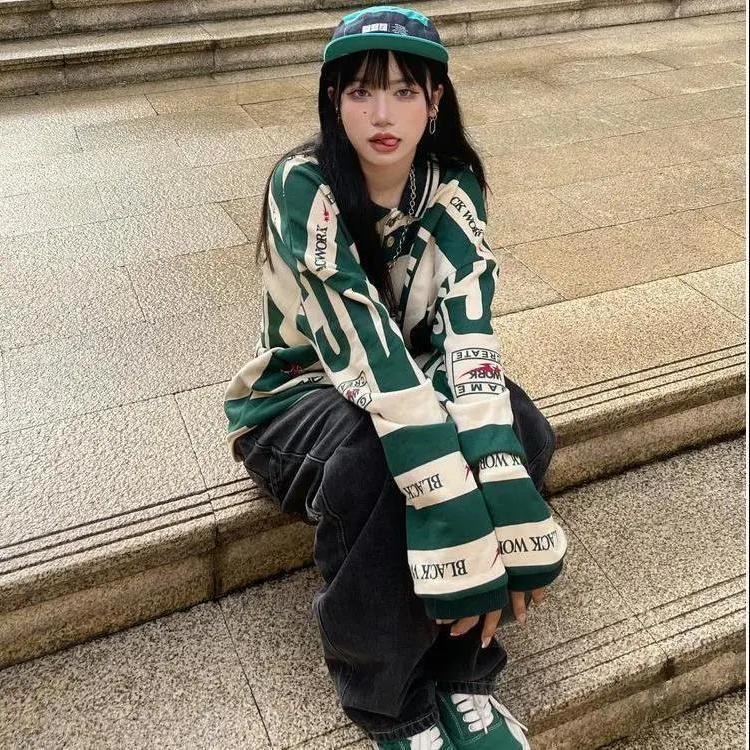 Mới Áo Sweater Tay Dài Dáng Rộng Phong Cách Retro Mỹ Thời Trang Thu Đông 2021 | BigBuy360 - bigbuy360.vn