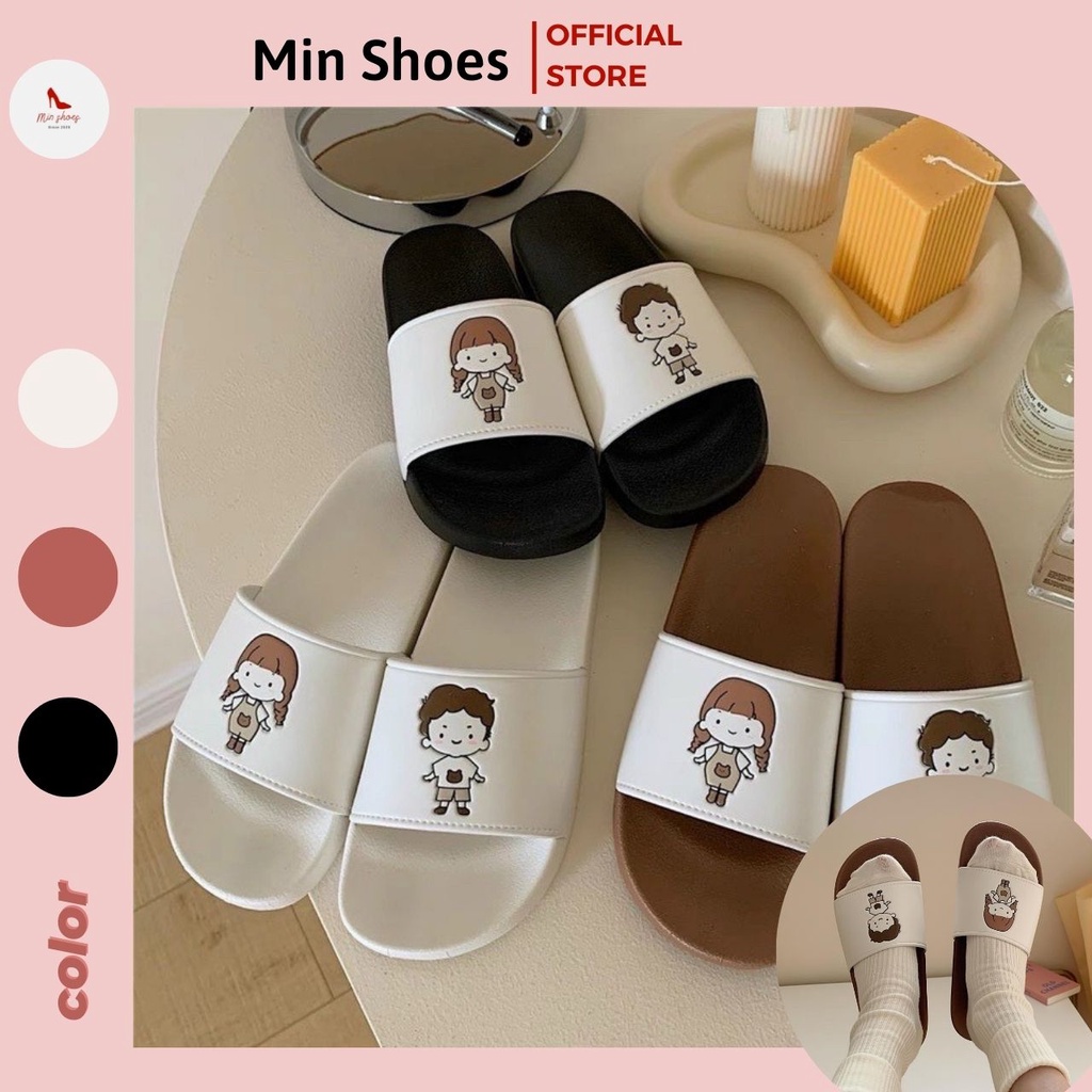 Dép quang ngang ulzzang cặp đôi Chibi dễ thương nam nữ (D7)