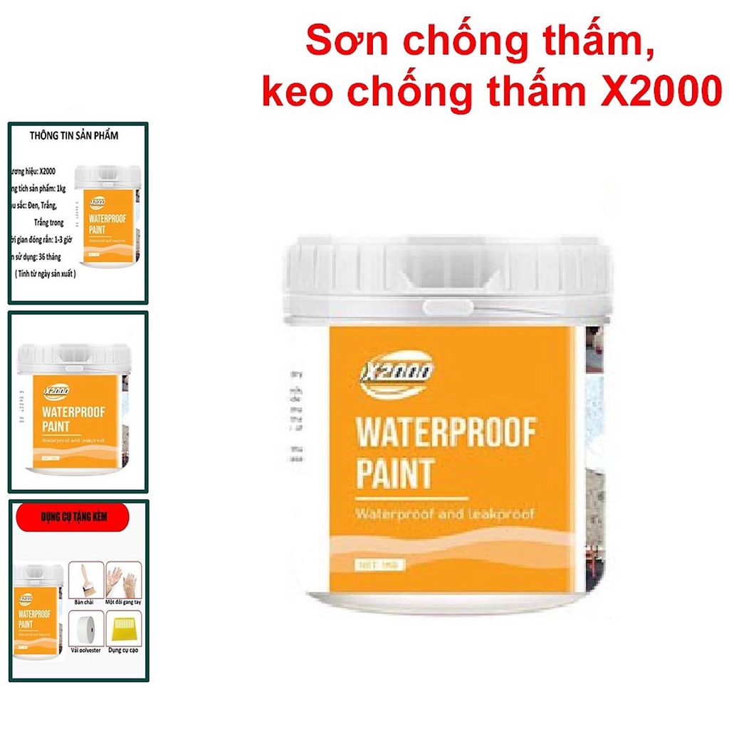 Sơn chống thấm X2000, Keo sửa chữa các vết nứt, Chống thấm bề mặt sàn - tường