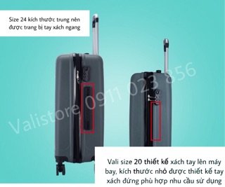 ( Tặng Gối Chữ U ) Vali Lux Nhựa PP HOT Size 24