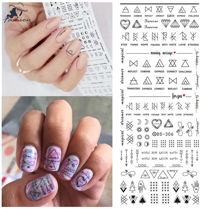 Tấm decal dán móng nghệ thuật
