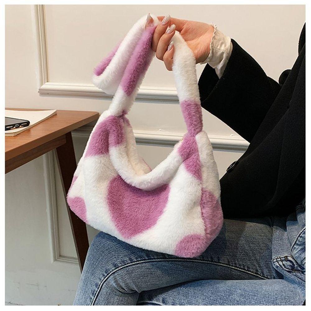 Túi Tote Đeo Vai Bằng Vải Bông In Họa Tiết Trái Tim Thời Trang MIHAN1