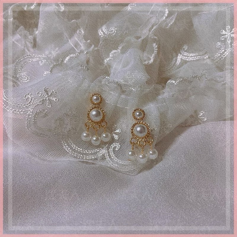 Hoa tai đính hạt phong cách thanh lịch - Maben