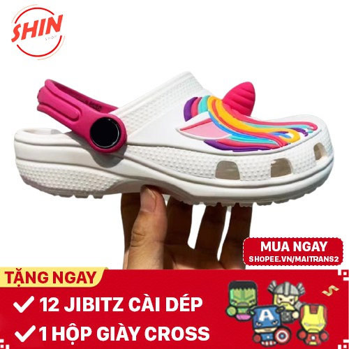 dép cross cho bé💖FREESHIP💖dép cross trẻ em kì lân hồng cực xinh MAITHGBS22