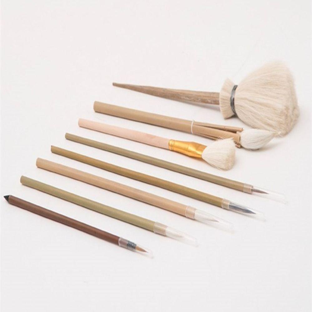 LONTIME Bộ 8 Cọ Vẽ Tranh Bằng Gốm Sứ DIY