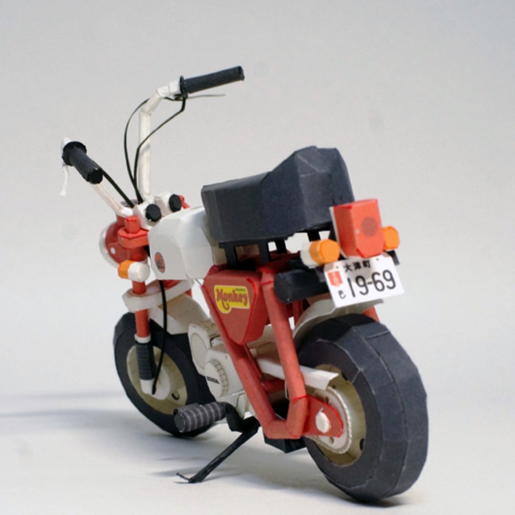 Mô hình giấy Xe máy Honda Z50A Monkey