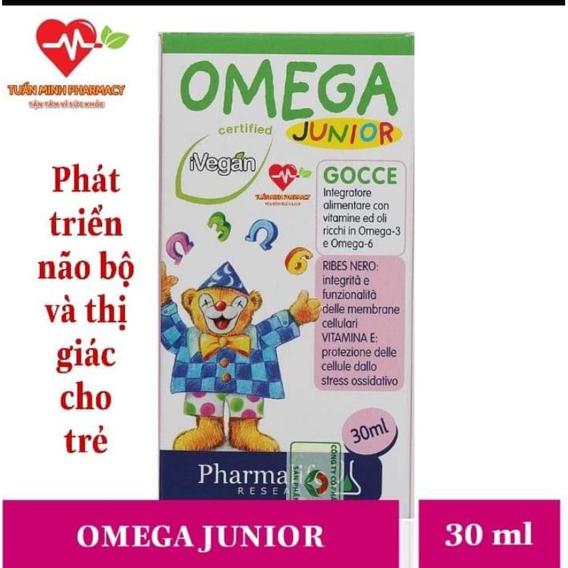 Fitobimbi Omega Junior - Phát triển trí não cho bé (Lọ nhỏ giọt 30ml)