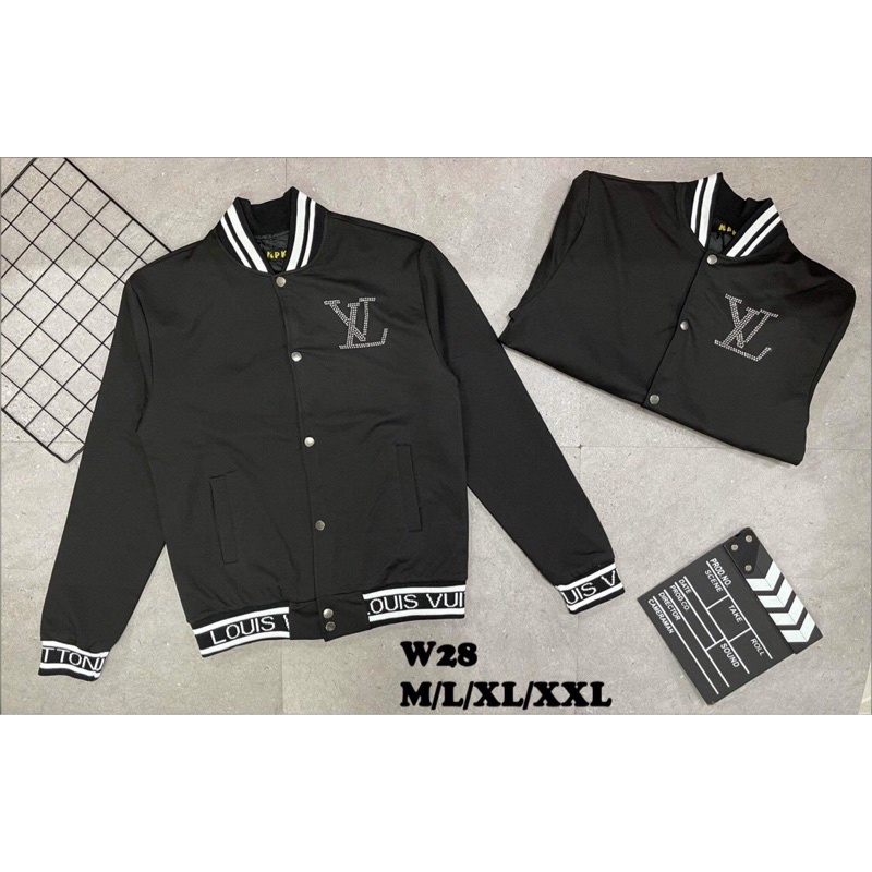 Áo Bomber LVA Đính Đá Bản Thường NPK - Áo Khoác Thu Đông Nam Nữ Chất Liệu Dạ Nỉ 2 Lớp - Bee Shop