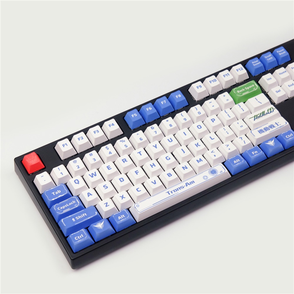 GMK Gundam Mecha Warrior keycaps, 125 phím keycaps Cherry Profile DYE-SUB Cá nhân hóa GMK Keycaps cho bàn phím cơ