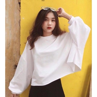 Áo croptop tay phồng A56