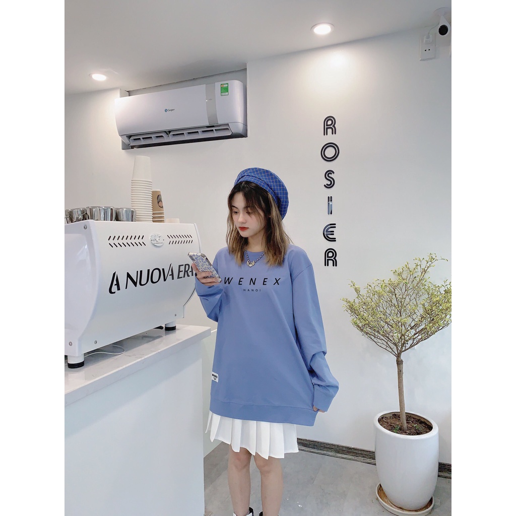 Áo Thun Dài Tay Sweater WENEX Phông Unisex Nam Nữ Cotton Oversize Form Rộng Local Brand Essential Hanoi