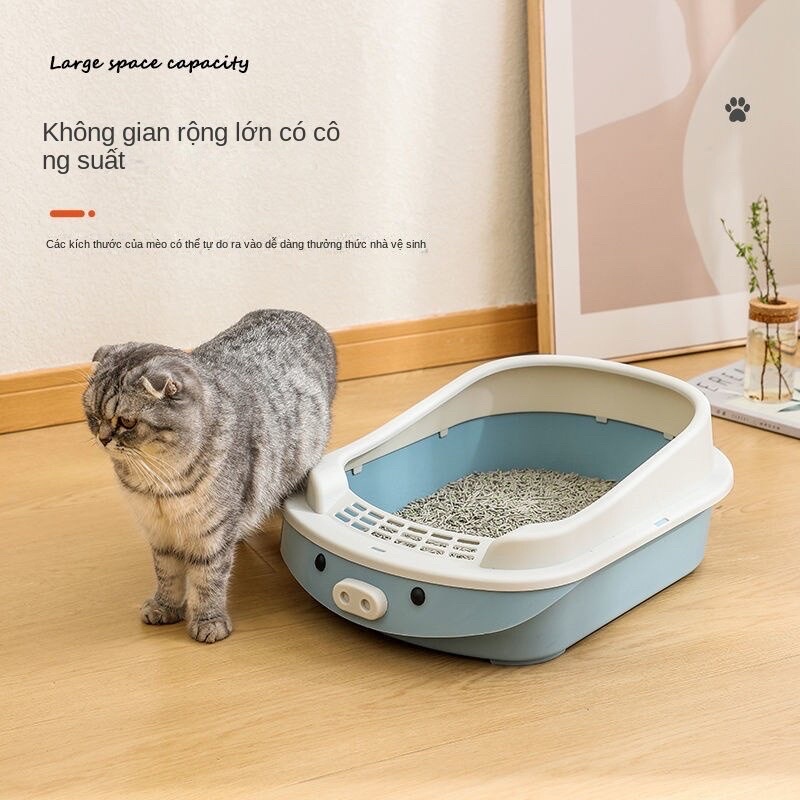 [SIZE LỚN]Khay Vệ Sinh CAO CẤP cho Mèo yêu màu sắc vui nhộn