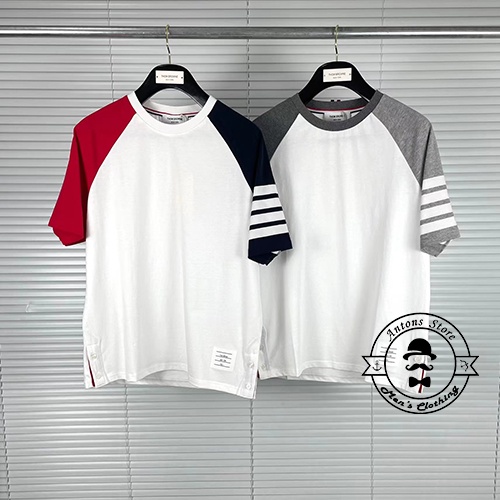 Áo Phông Thom Browne Tay Xanh Đỏ 4 Vạch