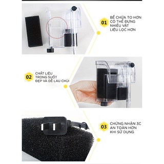 Lọc thác bể cá mini siêu trong suốt FL-01