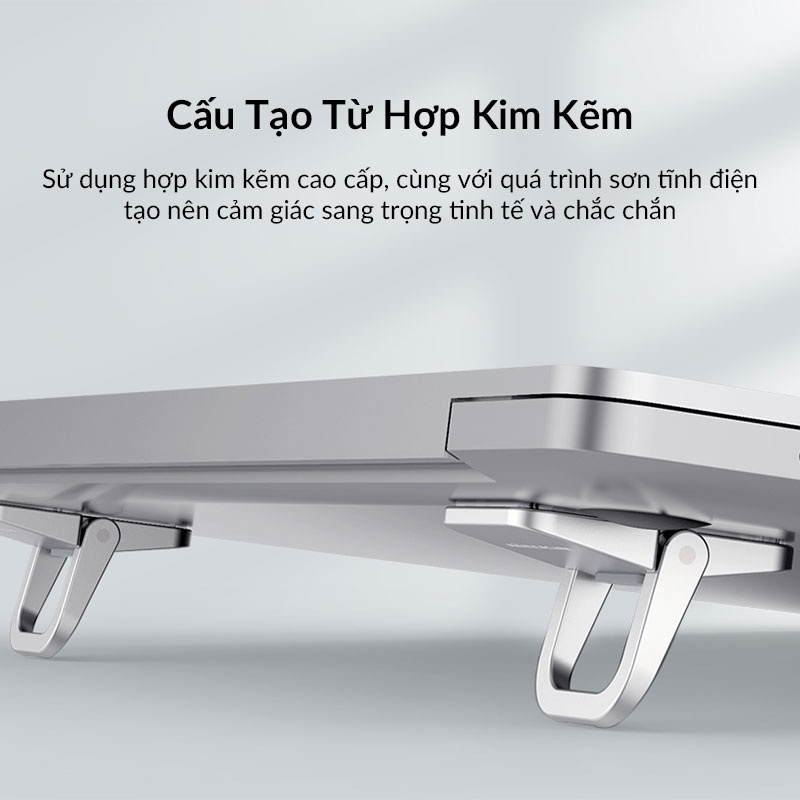 Đế Tản Nhiệt Laptop NILLKIN Bolster Portable Stand, Chất Liệu Hợp Kim Kẽm, Có Thể Gập Lại, Dùng Cho Laptop 13 - 17 inch