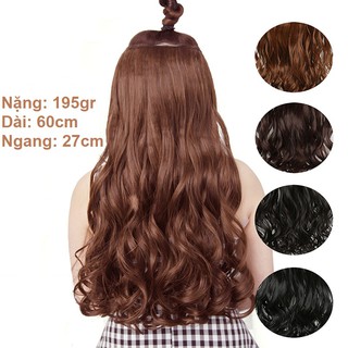 Tóc giả kẹp nửa dầu 60cm 💖FREESHIP💖 Kẹp dải 6 phím 60cm