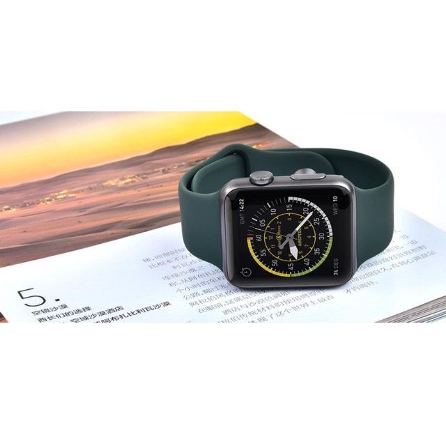 ⚡NowShip Cao Cấp⚡ Dây Đeo Apple Watch Cao Su Chống Bẩn Siêu Đẹp cho Apple Watch Series 5 4 3 2 1