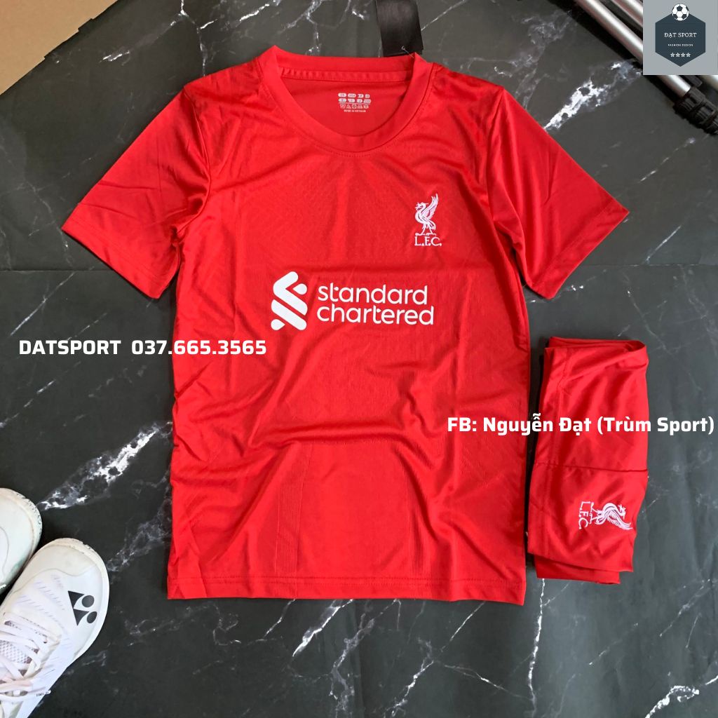 Quần Áo Bóng Đá Trẻ Em CLB Liverpool Mùa 22/23 Vải Thun Lạnh Cao Cấp