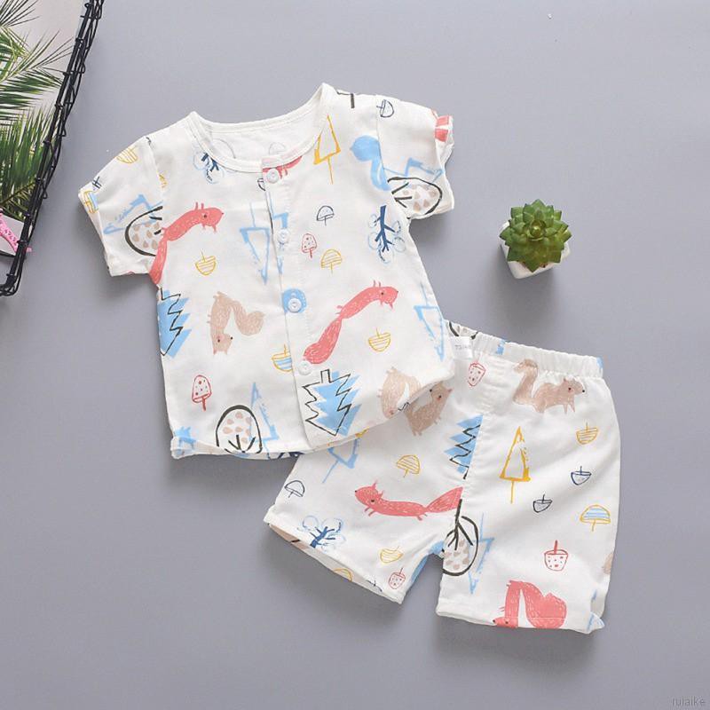 Bộ Quần Áo Ngủ Cotton Xinh Xắn Cho Bé