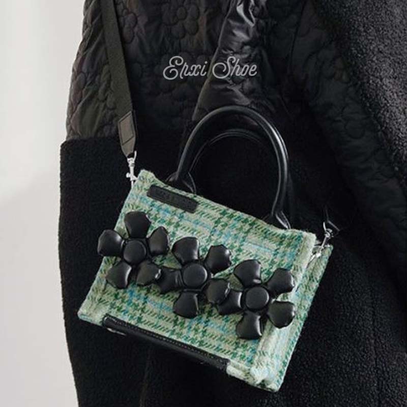 Oeteo Túi Xách Len Vuông Nhỏ Xinh Thời Trang Cho Nữ